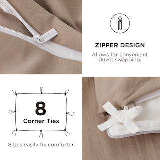 Foto 5 | Juego de Cama Bedsure Funda de Edredón Queen Size con Sábana Bajera - Venta Internacional