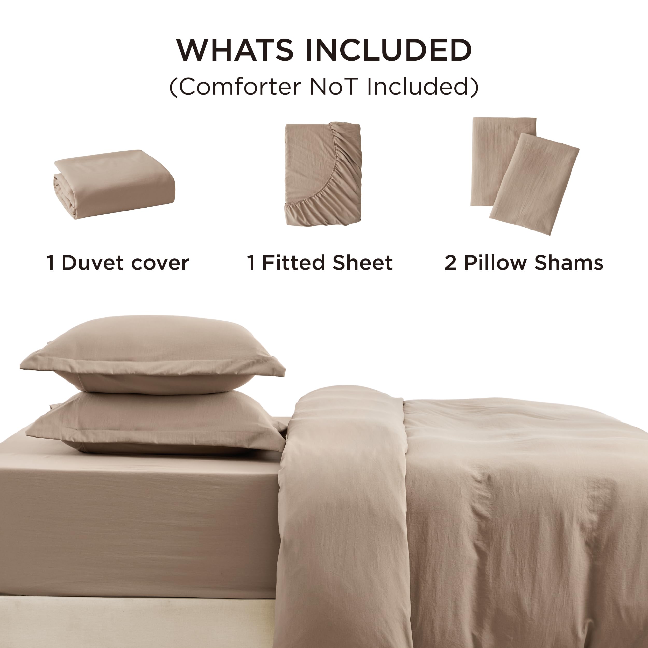 Foto 8 pulgar | Juego de Cama Bedsure Funda de Edredón Queen Size con Sábana Bajera - Venta Internacional