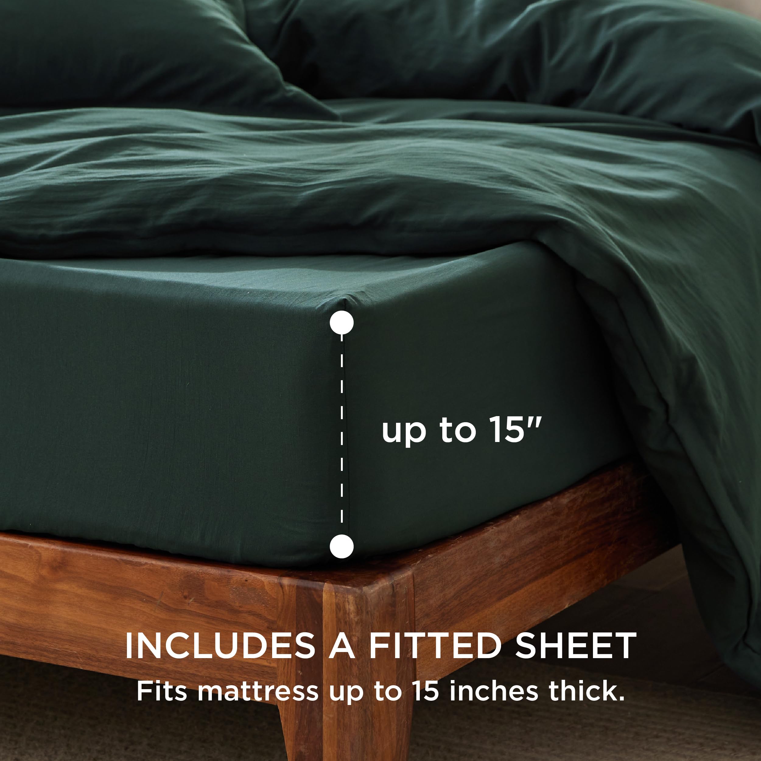 Foto 3 pulgar | Juego de Cama Bedsure Funda de Edredón Queen Size con Sábana Bajera - Venta Internacional