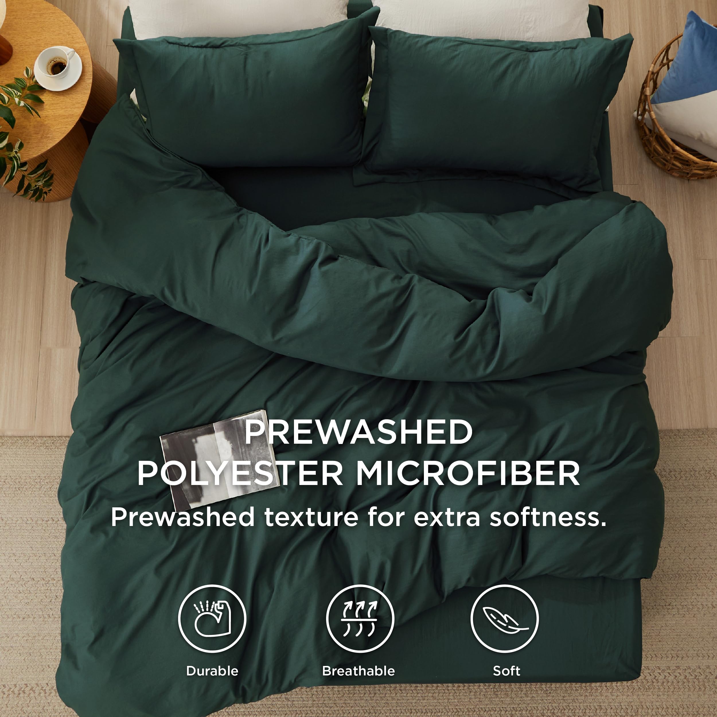 Foto 4 pulgar | Juego de Cama Bedsure Funda de Edredón Queen Size con Sábana Bajera - Venta Internacional