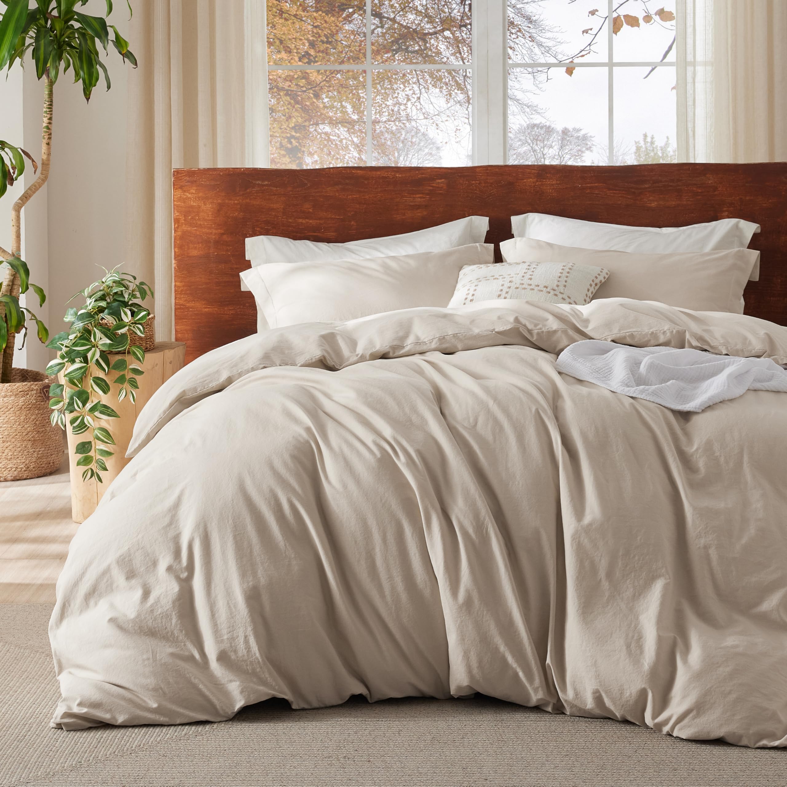 Funda de Edredón Bedsure Extragrande Beige - Venta Internacional