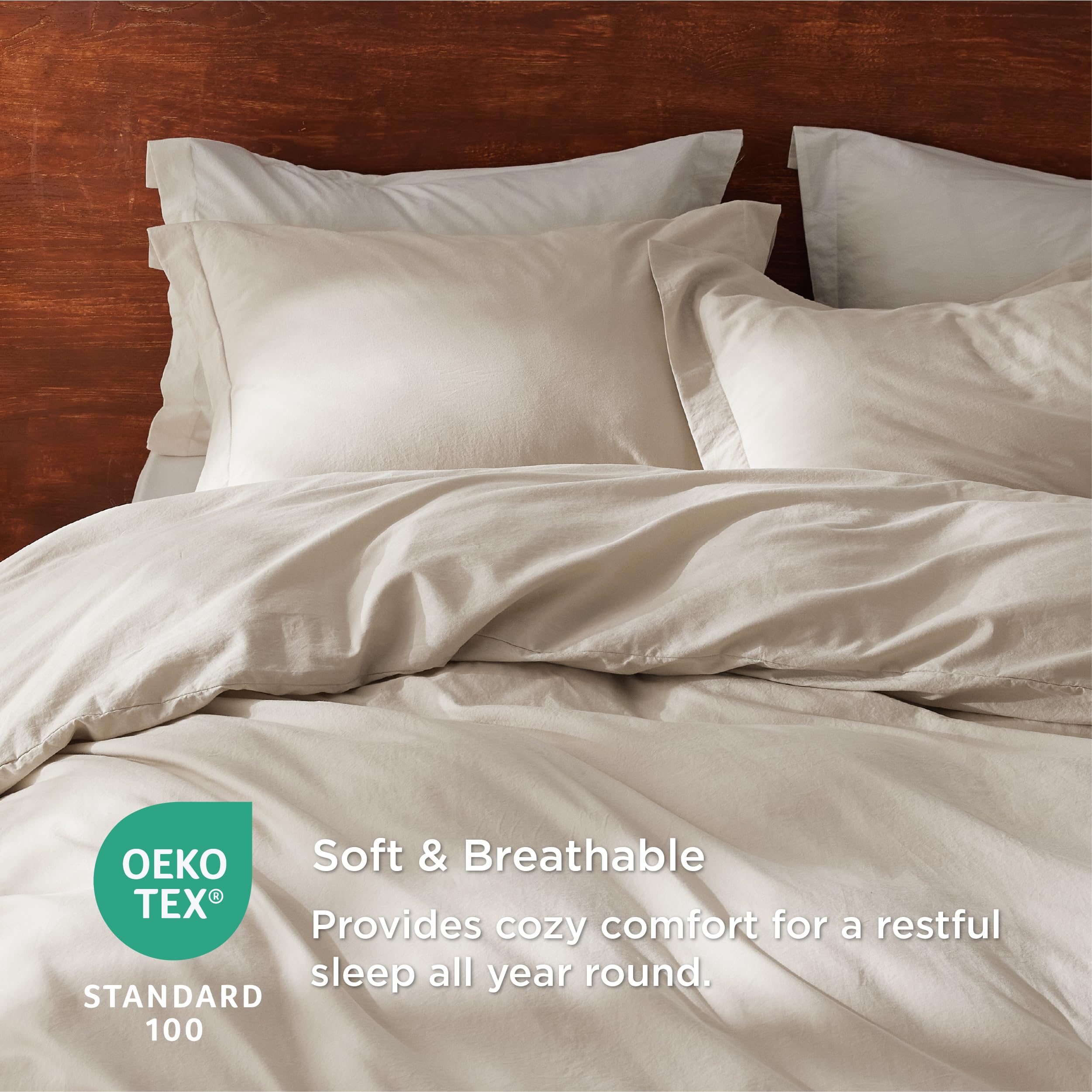 Foto 3 | Funda de Edredón Bedsure Extragrande Beige - Venta Internacional