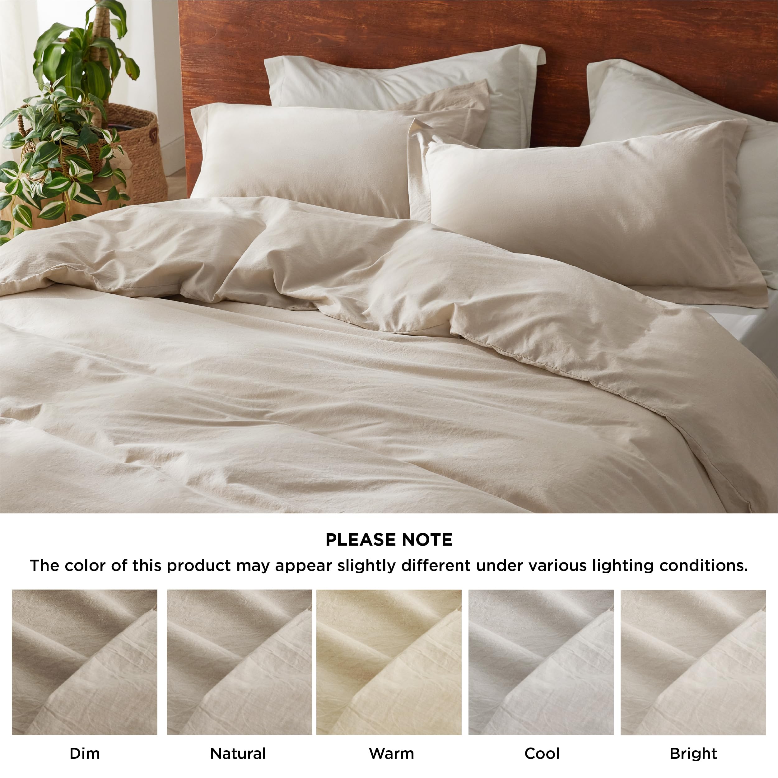 Foto 7 pulgar | Funda de Edredón Bedsure Extragrande Beige - Venta Internacional