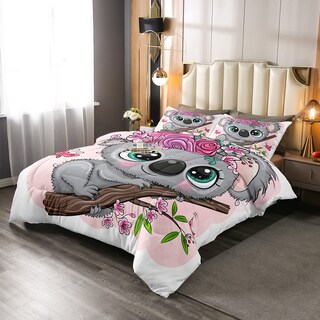 Foto 2 | Set de Edredón Erosebridal Cartoon Koala Individual con Funda de Almohada - Venta Internacional