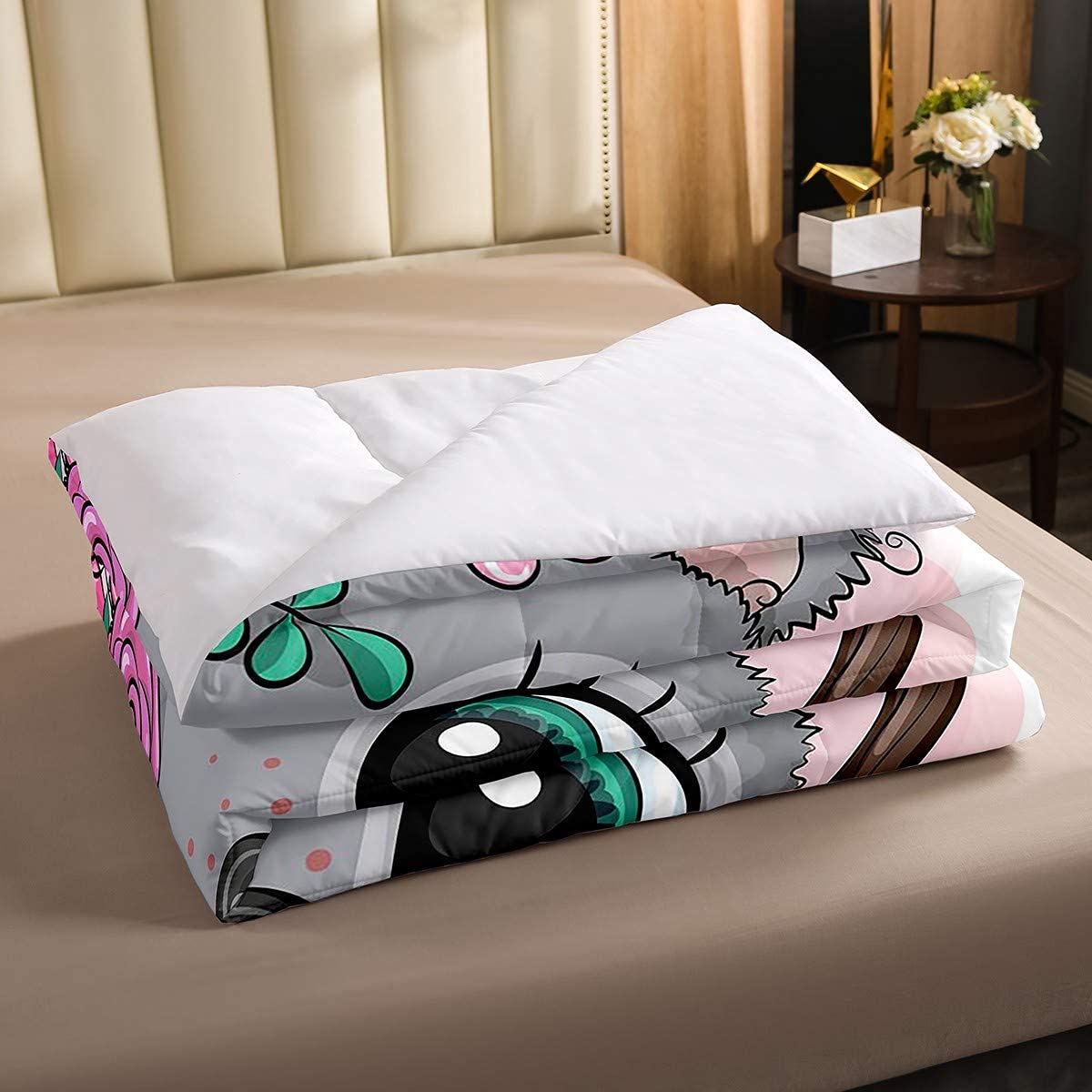 Foto 4 pulgar | Set de Edredón Erosebridal Cartoon Koala Individual con Funda de Almohada - Venta Internacional