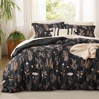 Foto 1 | Edredón Bedsure Floral Queen Size Negro - Venta Internacional