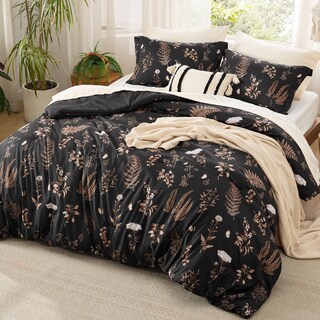 Foto 2 | Edredón Bedsure Floral Queen Size Negro - Venta Internacional