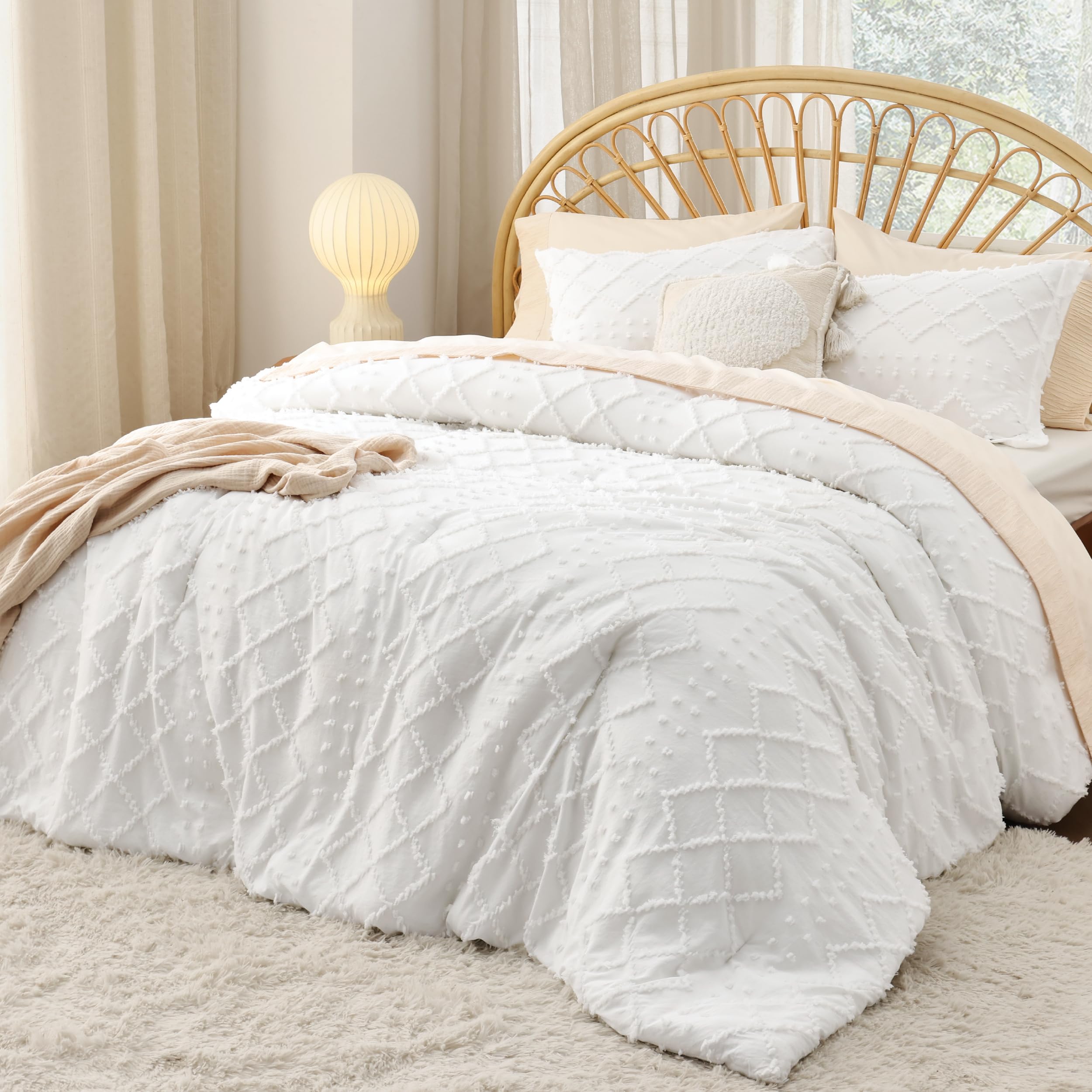 Foto 1 | Juego de Edredón Bedsure Extragrande Blanco 3 Piezas - Venta Internacional