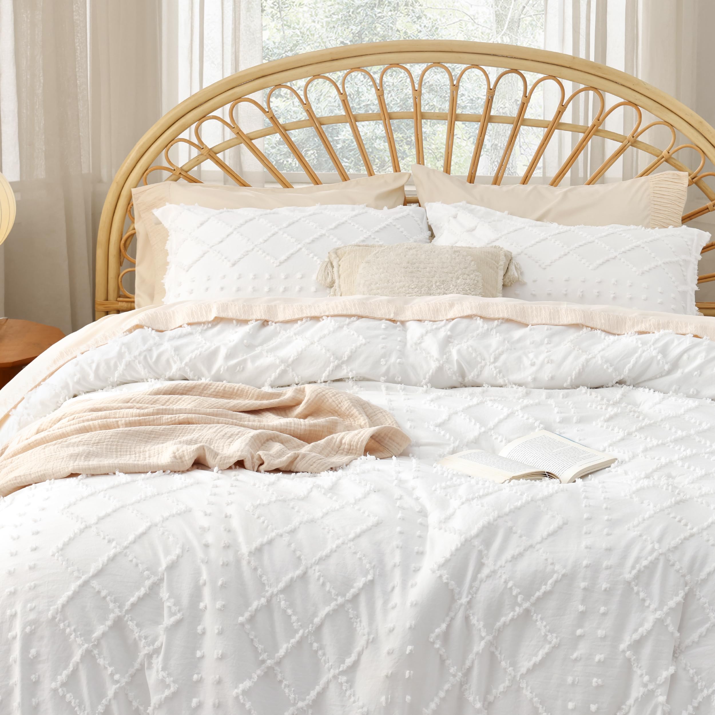 Foto 4 | Juego de Edredón Bedsure Extragrande Blanco 3 Piezas - Venta Internacional