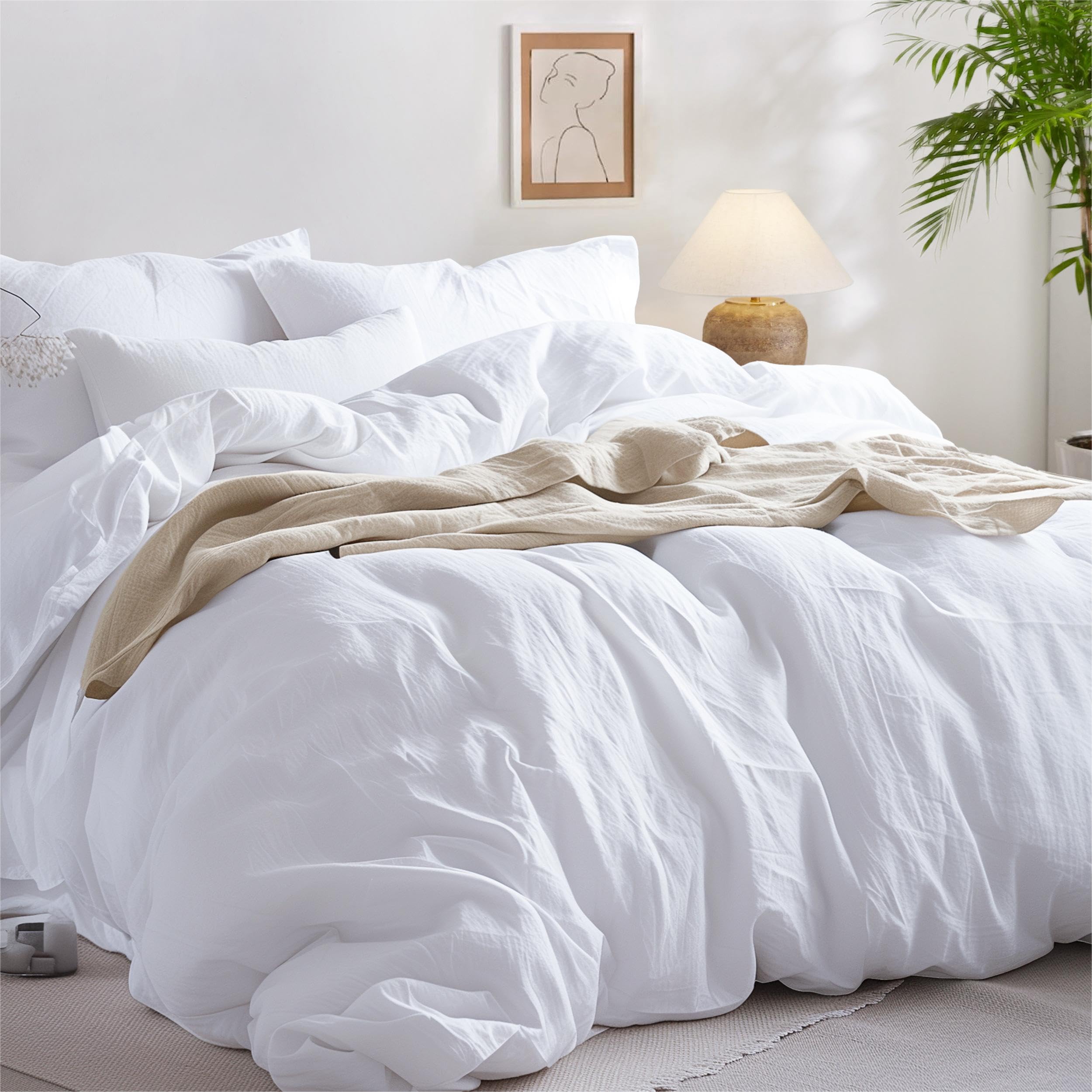 Foto 2 pulgar | Funda de Edredón Bedsure Algodón Queen con 2 Fundas de Almohada - Venta Internacional