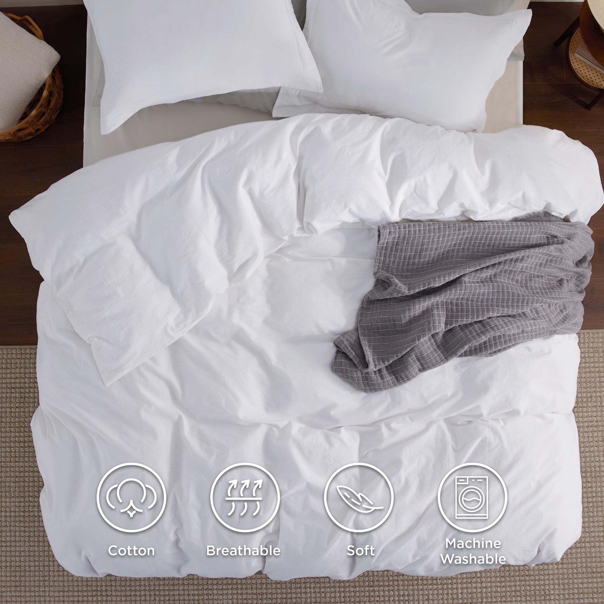 Foto 5 pulgar | Funda de Edredón Bedsure Algodón Queen con 2 Fundas de Almohada - Venta Internacional