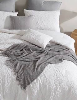 Foto 2 | B.kind & Beyond - Set Edredón Ellen 8 Pzas Diseño Bordado Jacquard Doble Vista. (blanco, King Size)