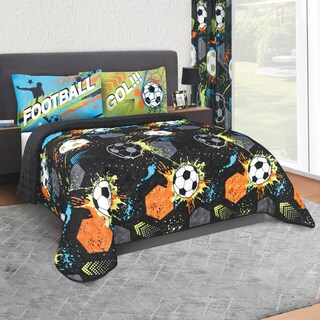 Foto 2 | Edredón Ligero con Fundas Matrimonial Negro Dos Vistas Balones