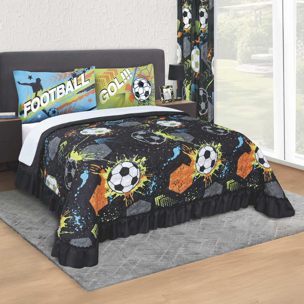 Foto 2 | Edrecolcha Matrimonial Con Fundas De Almohada Negro Balones