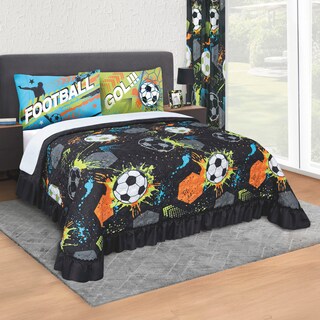 Foto 2 | Edrecolcha Matrimonial Con Fundas De Almohada Negro Balones