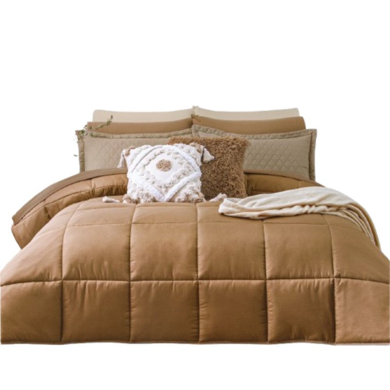Edredón Essencial Caramel King Size Poliéster Concord