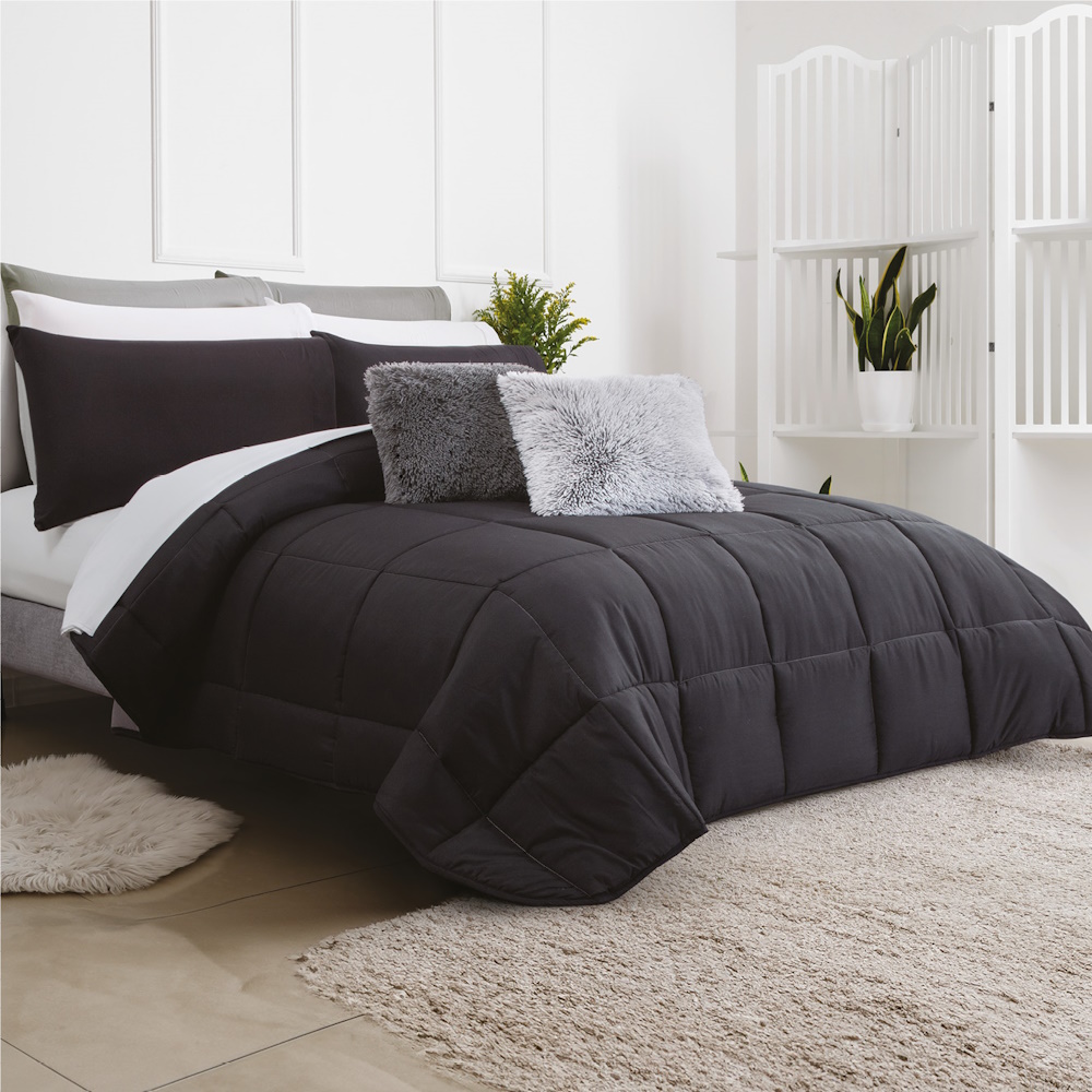 Foto 2 | Edredón Essencial Negro Mat Xl/qs Poliéster Concord
