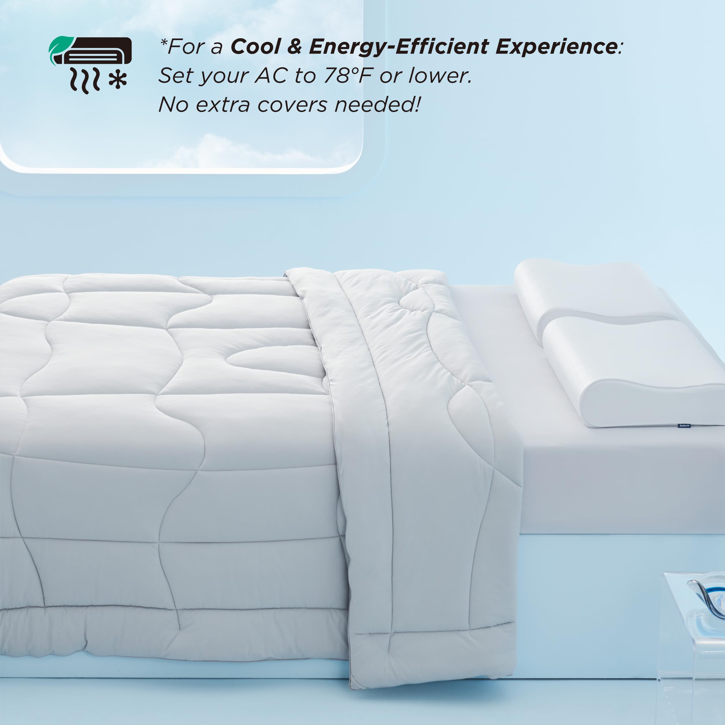 Foto 6 | Edredón Refrescante Bedoter Bedsure, Tamaño King, Gris - Venta Internacional.