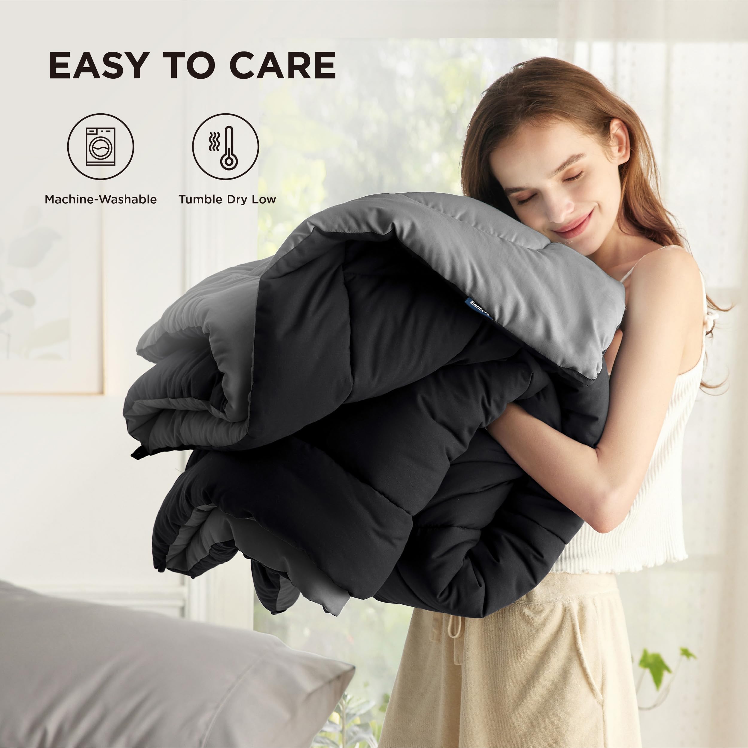 Foto 7 | Edredón, Edredones, Edredones Cal King, Negro/gris, Gentlesoft™ - Venta Internacional.
