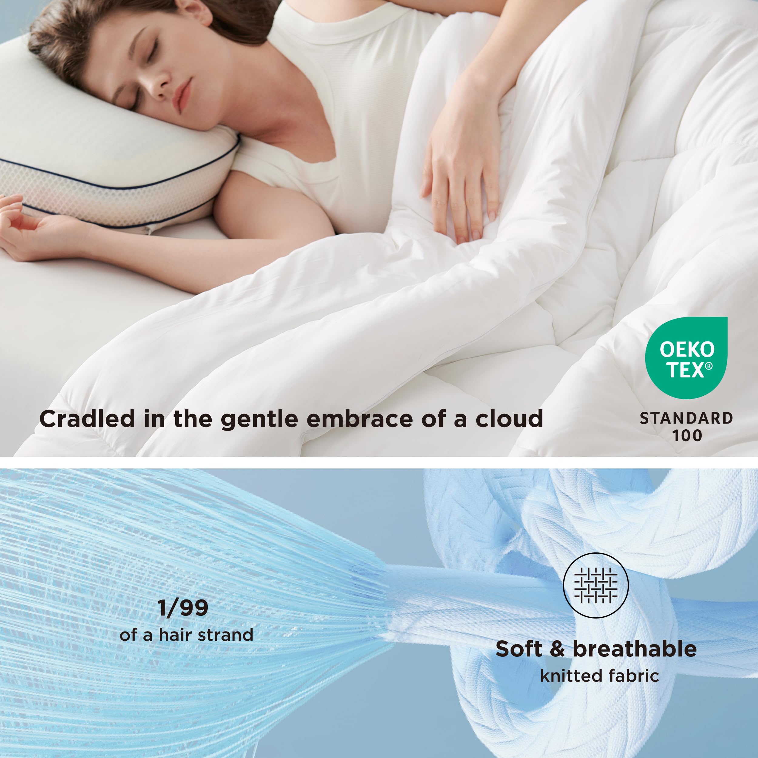 Foto 6 pulgar | Edredón Para Cama Cooling Queen Size Gentlesoft™, Color Blanco - Venta Internacional.