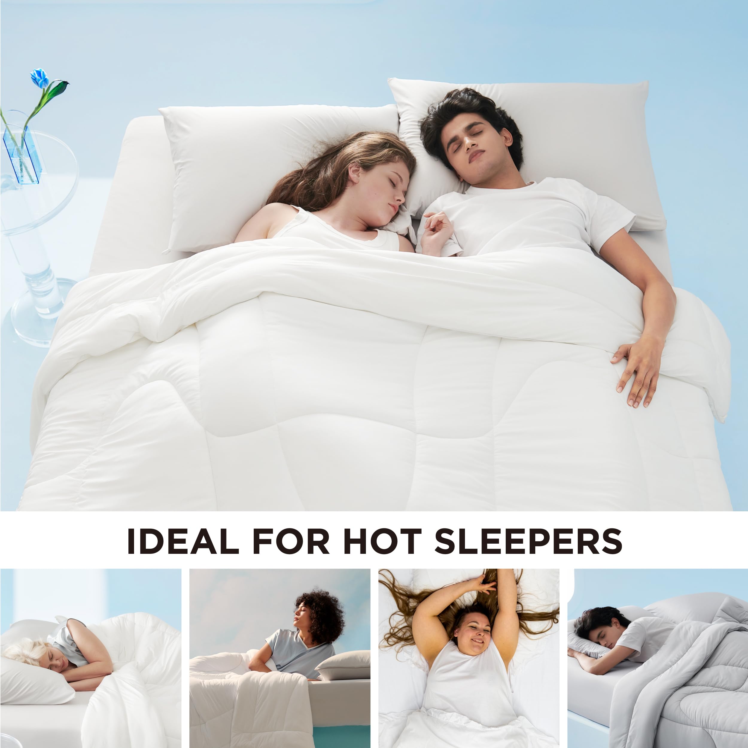 Foto 8 pulgar | Edredón Para Cama Cooling Queen Size Gentlesoft™, Color Blanco - Venta Internacional.