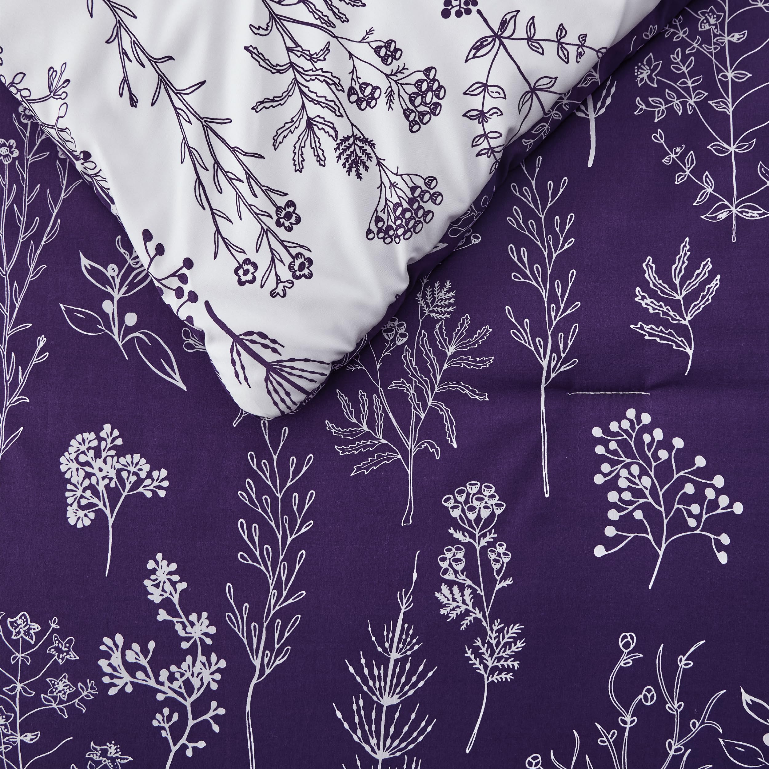 Foto 7 pulgar | Juego de Edredón Bedsure Queen Morado Floral Reversible - Venta Internacional