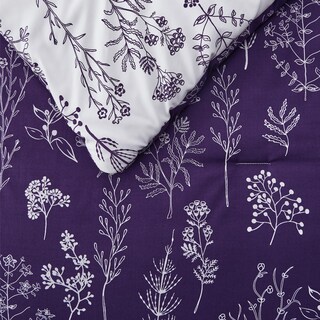 Foto 6 | Juego de Edredón Bedsure Queen Morado Floral Reversible - Venta Internacional