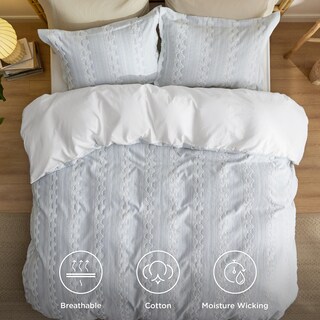 Foto 3 | Juego de Edredón Bedsure Azul Cielo Queen 3 Piezas - Venta Internacional