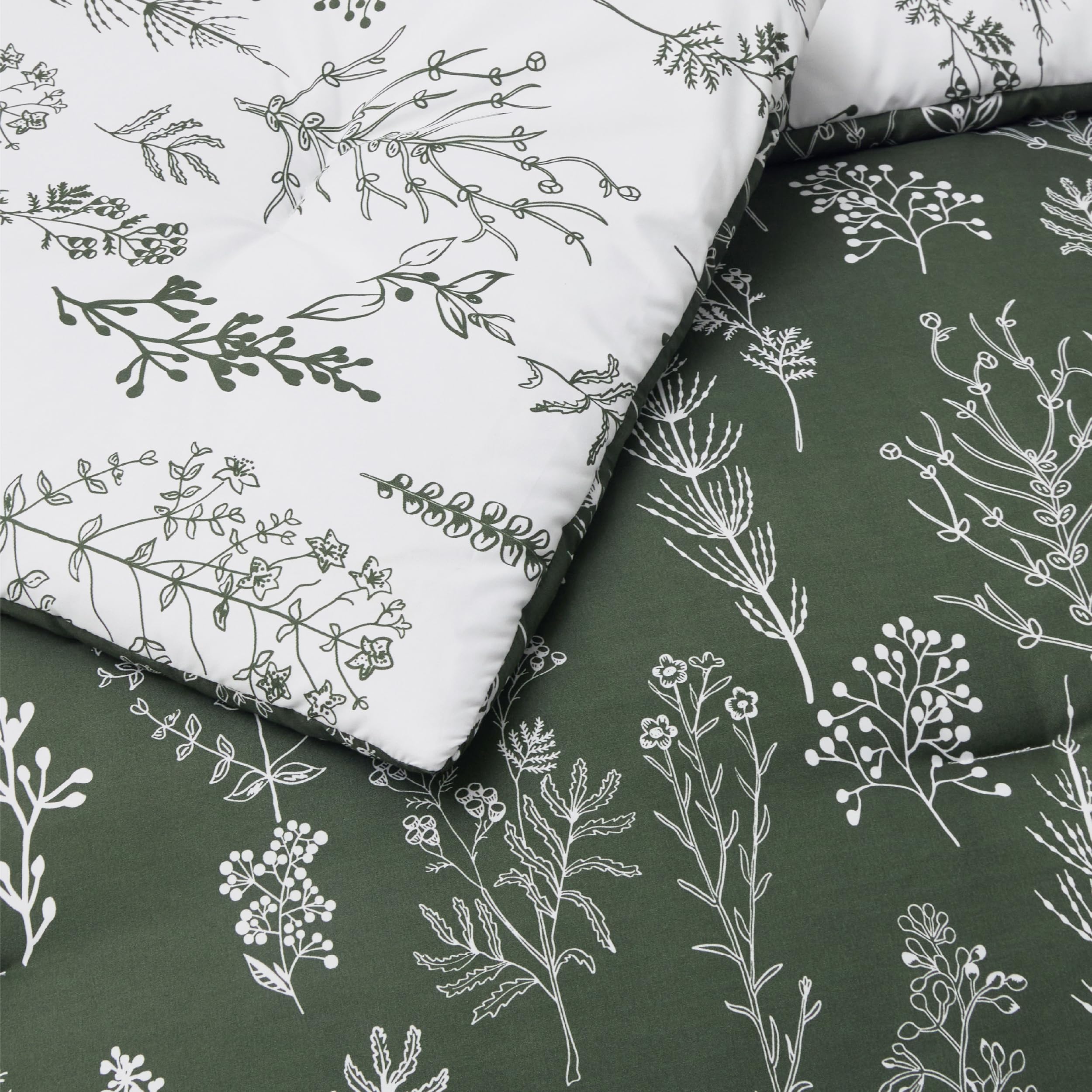 Foto 5 | Juego de Edredón Bedsure King Verde Olivo con 2 Fundas de Almohada - Venta Internacional