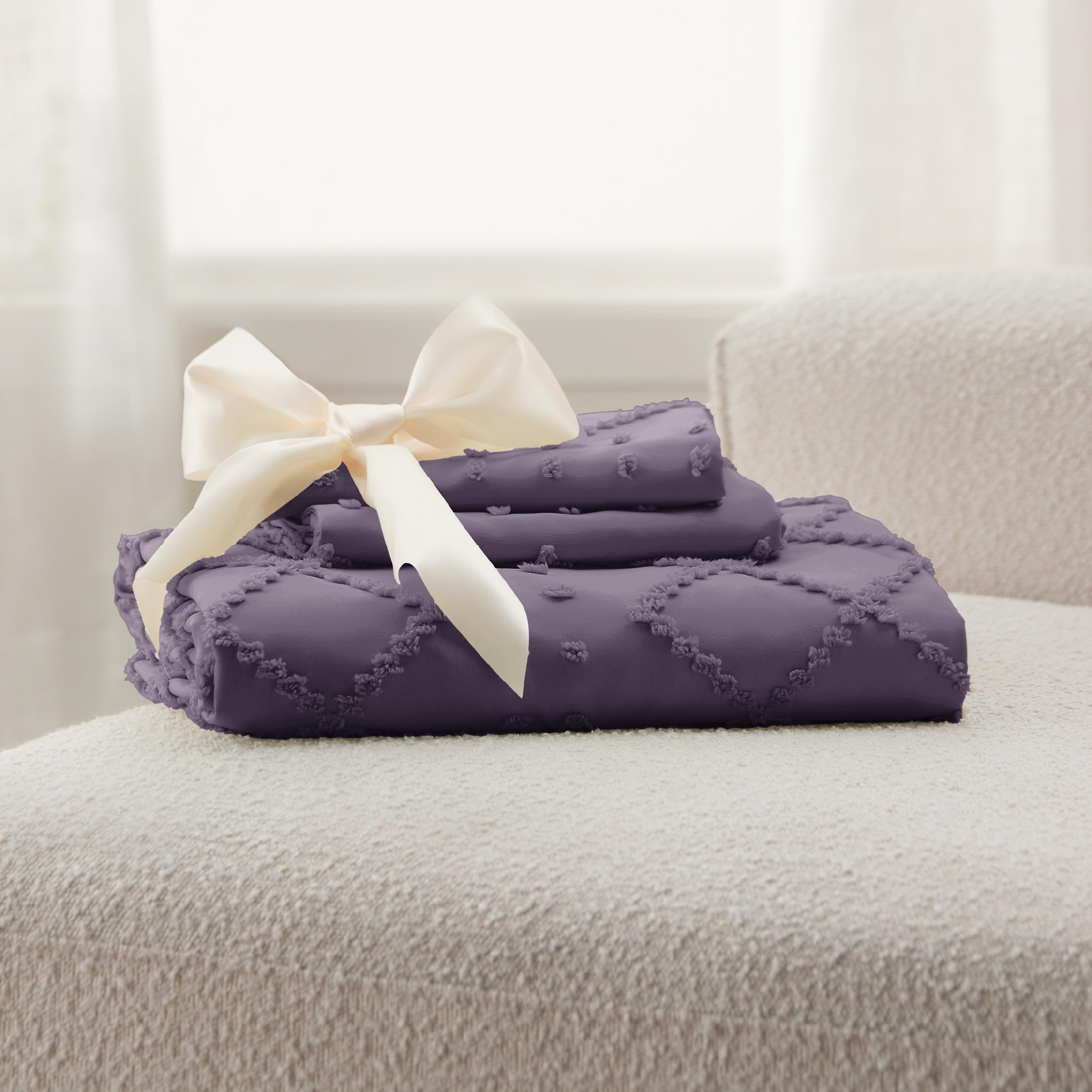 Funda de Edredón Bohemio King con 2 Fundas de Almohada Morado - Venta Internacional
