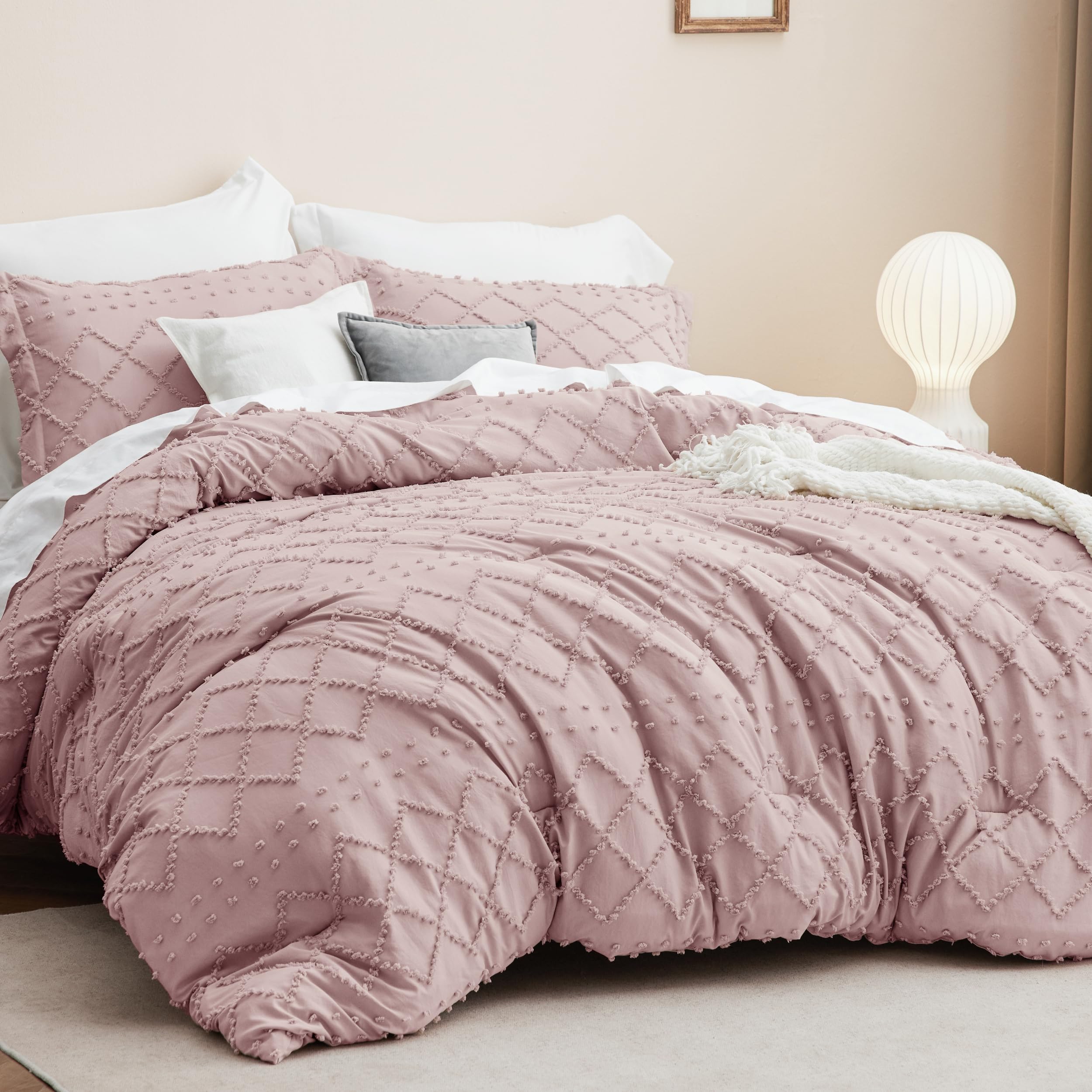 Foto 3 pulgar | Juego de Edredón Bedsure Queen Rosa con 2 Fundas de Almohada - Venta Internacional