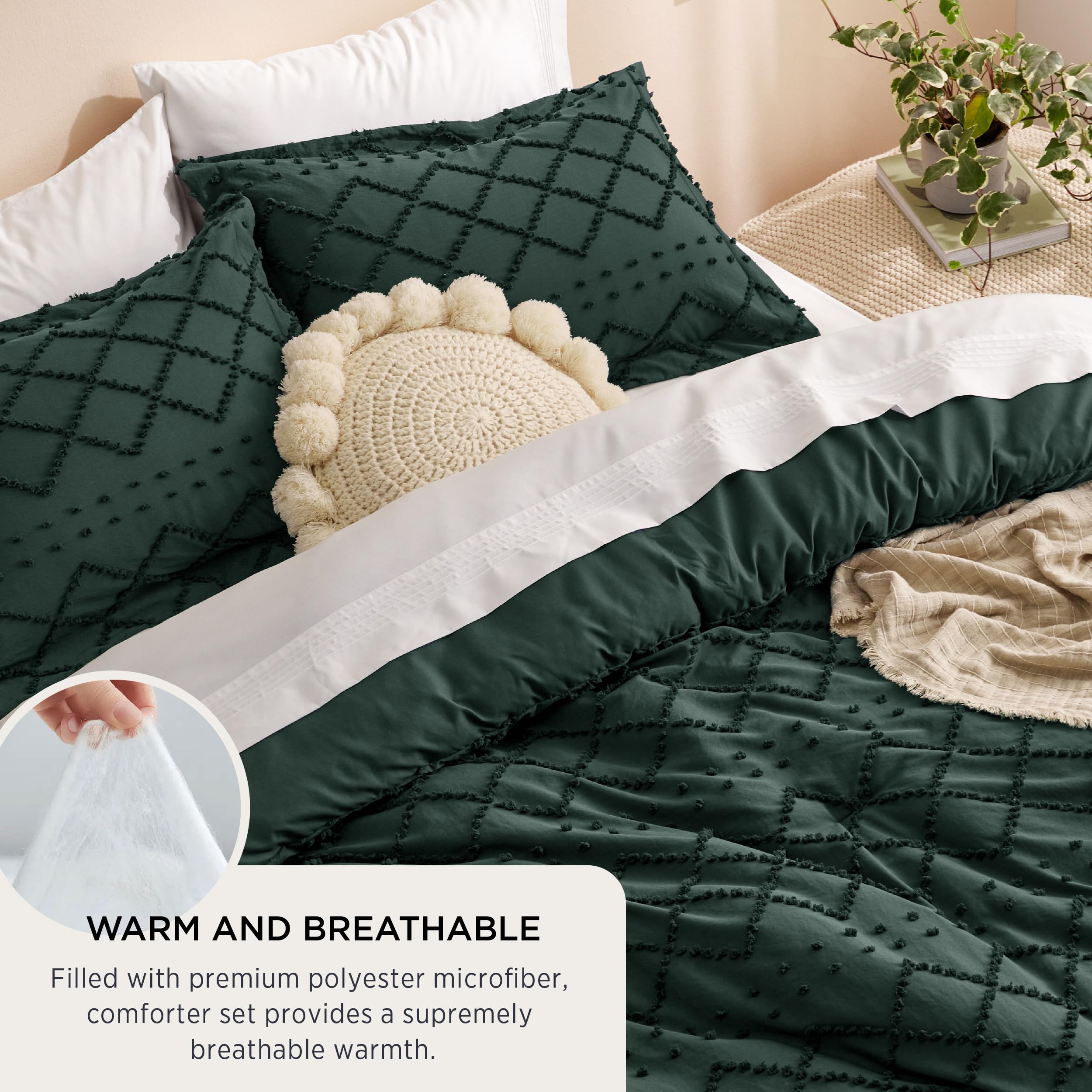 Foto 5 pulgar | Juego de Edredón Bedsure Queen Forest Green con 2 Fundas de Almohada - Venta Internacional