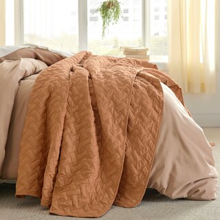 Foto 2 | Colcha de Cama Queen Size Marrón Avellana - Venta Internacional