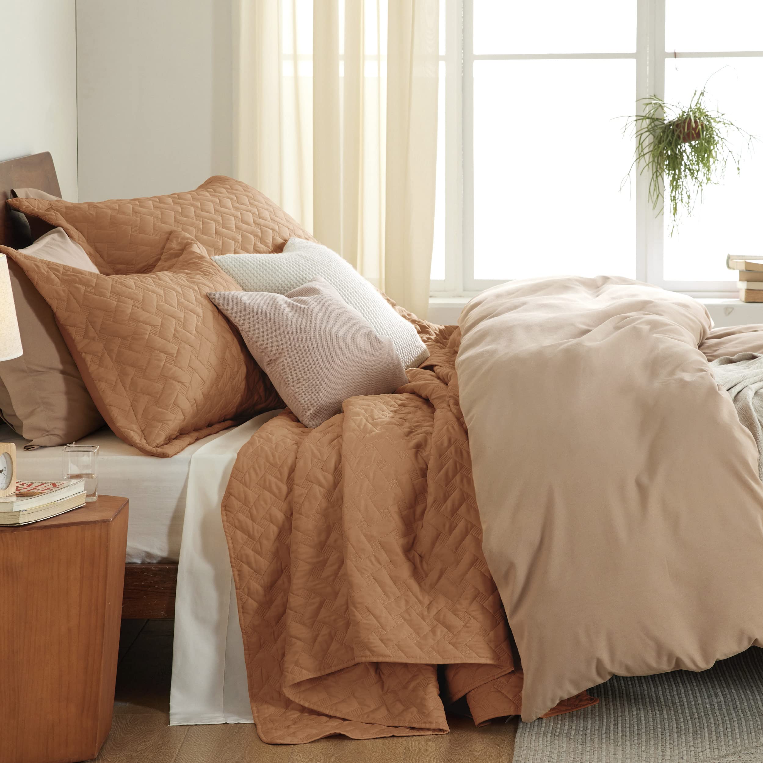 Foto 4 | Colcha de Cama Queen Size Marrón Avellana - Venta Internacional