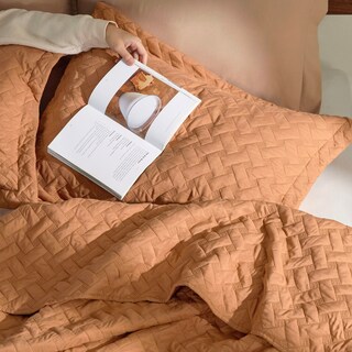 Foto 5 | Colcha de Cama Queen Size Marrón Avellana - Venta Internacional