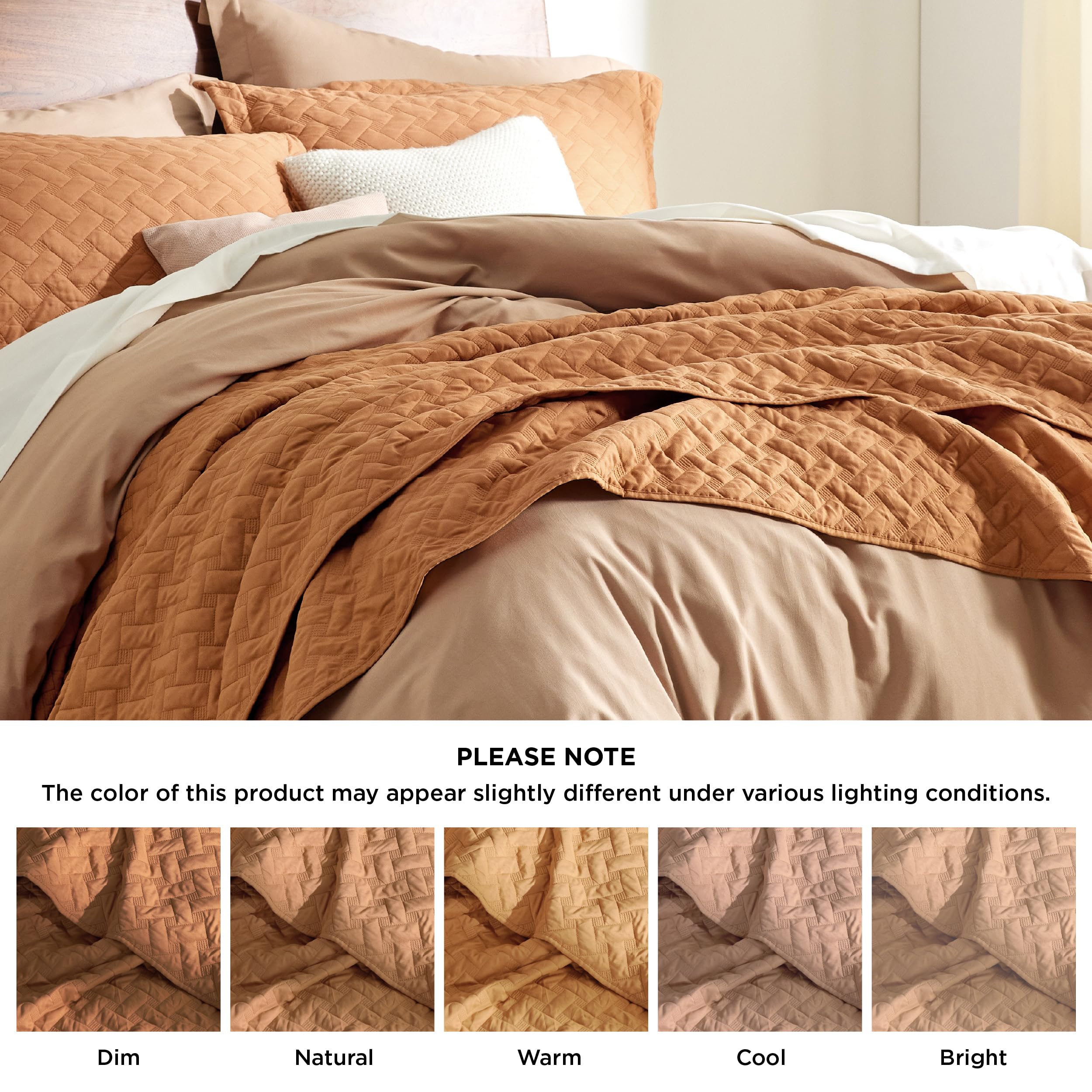 Foto 6 | Colcha de Cama Queen Size Marrón Avellana - Venta Internacional