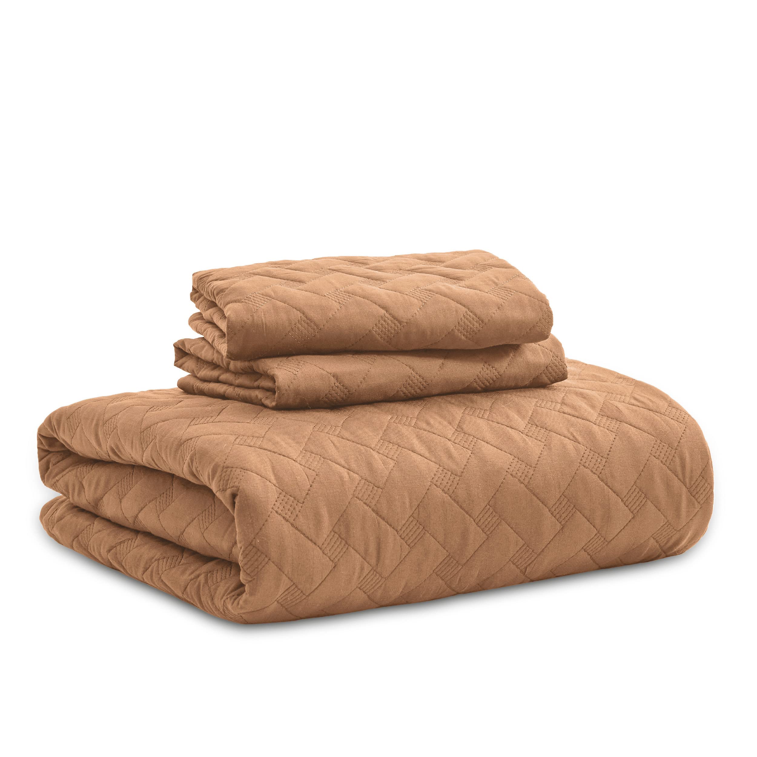Foto 7 | Colcha de Cama Queen Size Marrón Avellana - Venta Internacional