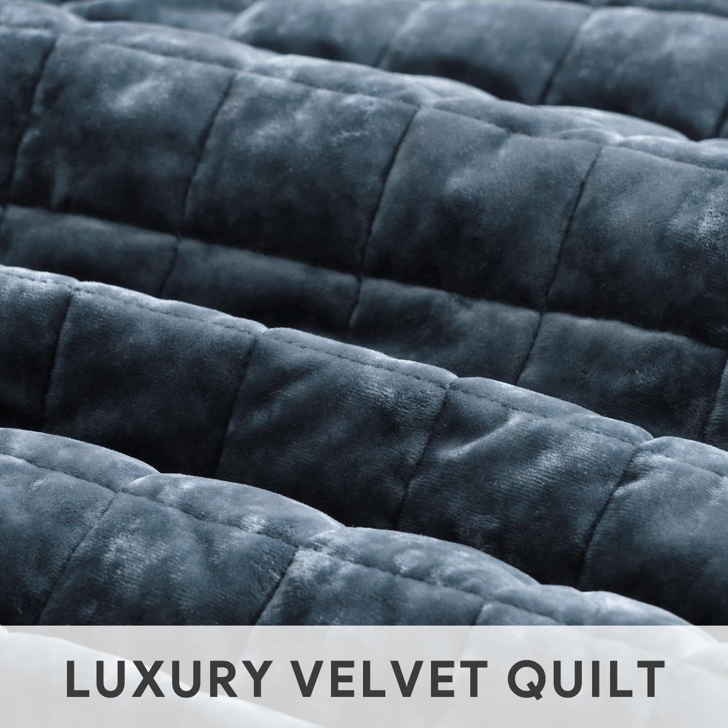 Foto 5 | Juego De Edredón Recyco Luxury Velvet King Size, Ropa De Cama Azul Tormentoso - Venta Internacional.