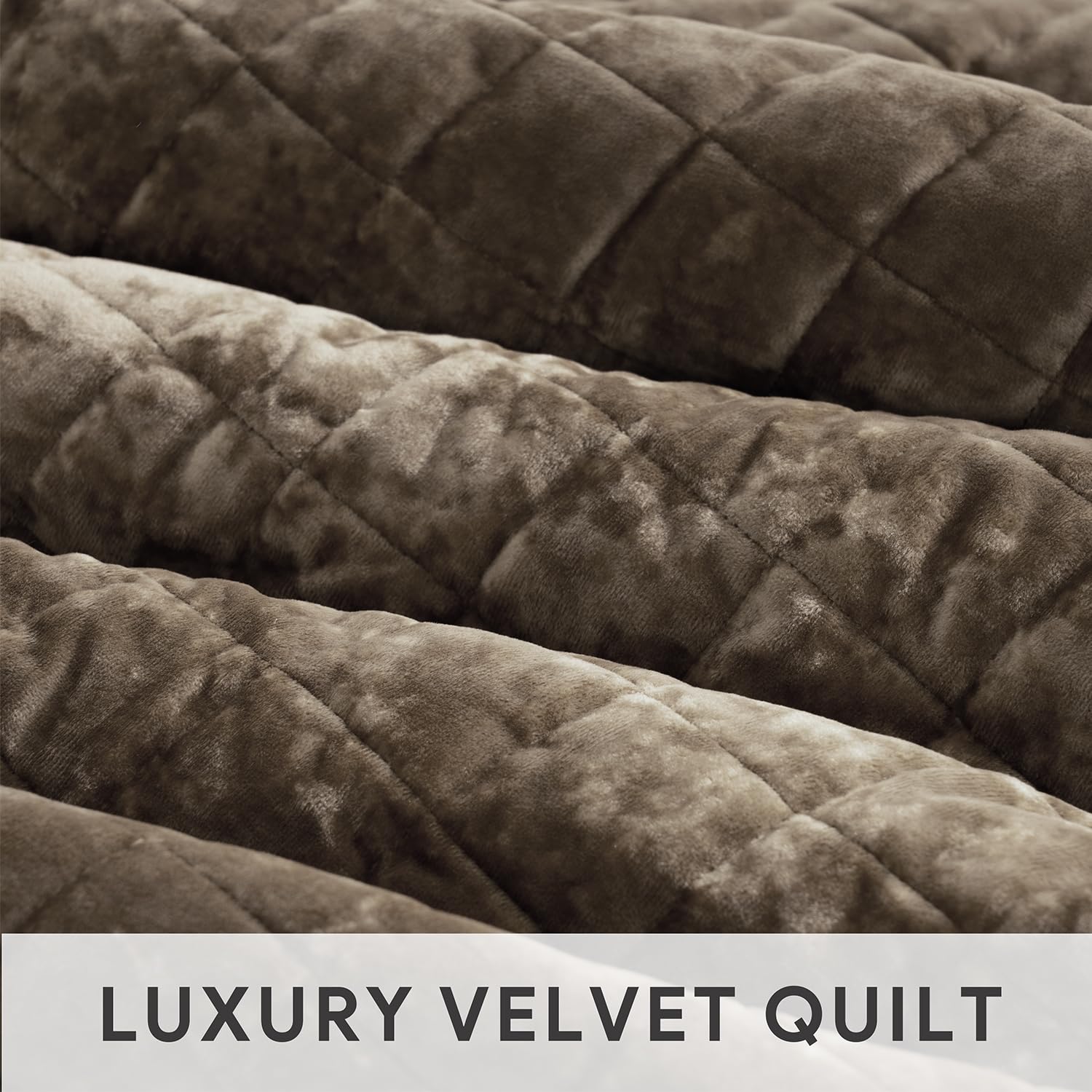 Foto 5 | Juego De Edredón Recyco Luxury Velvet Full Queen Con 2 Fundas Color Moca - Venta Internacional.