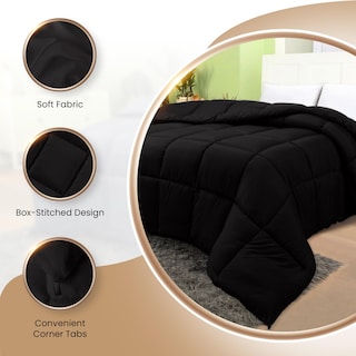 Foto 6 | Paquete De 4 Unidades De Edredón Utopia, Tamaño Queen, Para Todas Las Estaciones, Color Negro - Venta Internacional.