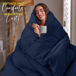 Foto 4 | Edredón Con Relleno De Edredón Utopia, Cama King Size, Azul Marino - Venta Internacional.