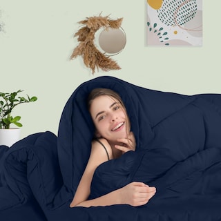 Foto 6 | Edredón Con Relleno De Edredón Utopia, Cama King Size, Azul Marino - Venta Internacional.