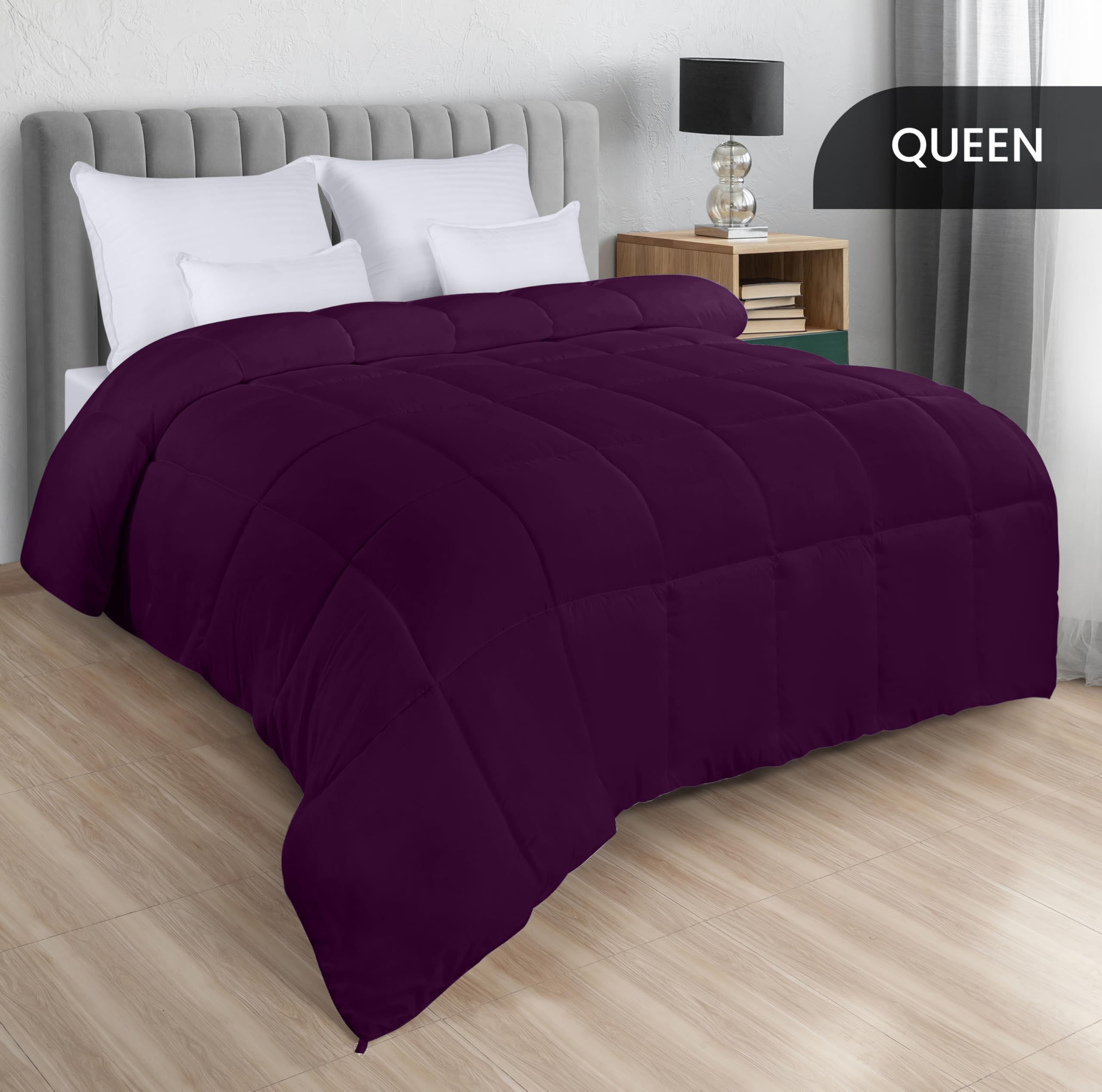 Foto 3 pulgar | Ropa De Cama Edredon Utopia, Tamaño Queen, Plumón, Alternativa, Color Ciruela - Venta Internacional.