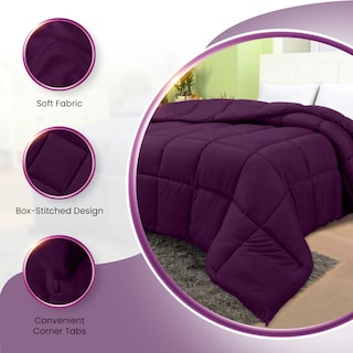 Foto 6 | Ropa De Cama Edredon Utopia, Tamaño Queen, Plumón, Alternativa, Color Ciruela - Venta Internacional.