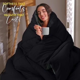 Foto 4 | Edredón Con Relleno De Edredón Utopia Bedding Queen, Color Negro Y Gris - Venta Internacional.