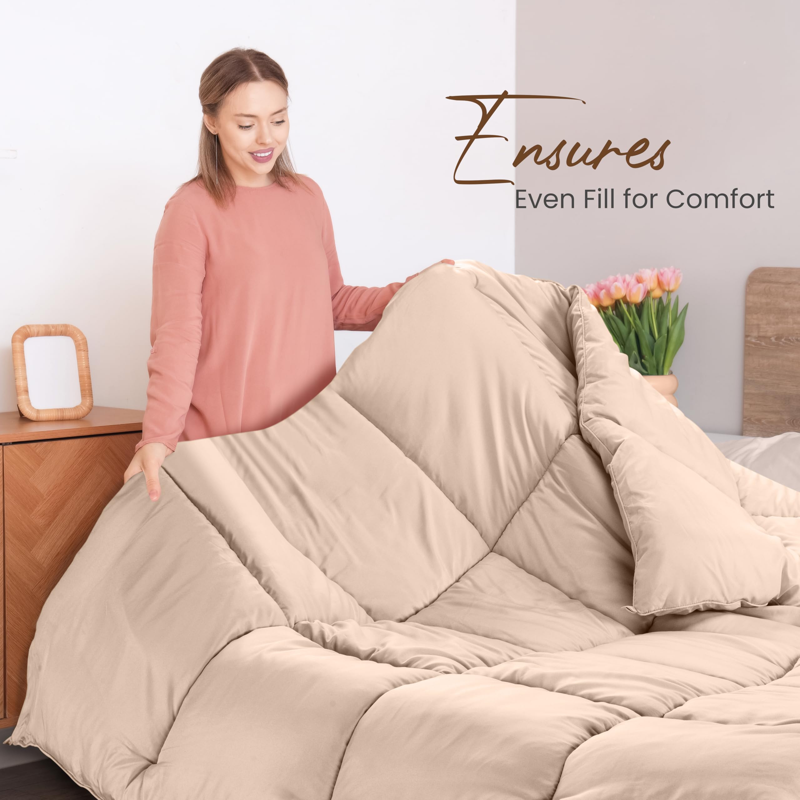 Foto 5 pulgar | Ropa De Cama Edreforter Utopia, Talla Doble, Color Beige Alternativo - Venta Internacional.