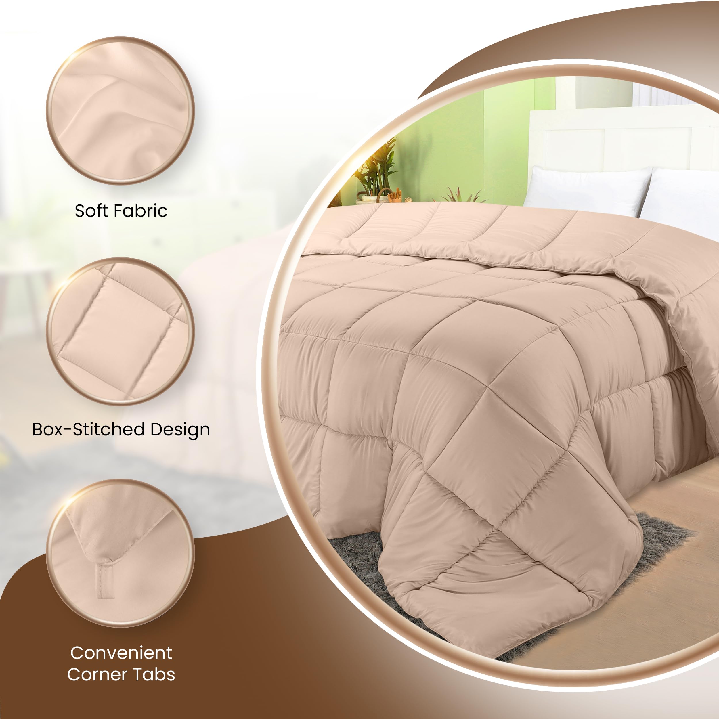 Foto 7 pulgar | Ropa De Cama Edreforter Utopia, Talla Doble, Color Beige Alternativo - Venta Internacional.