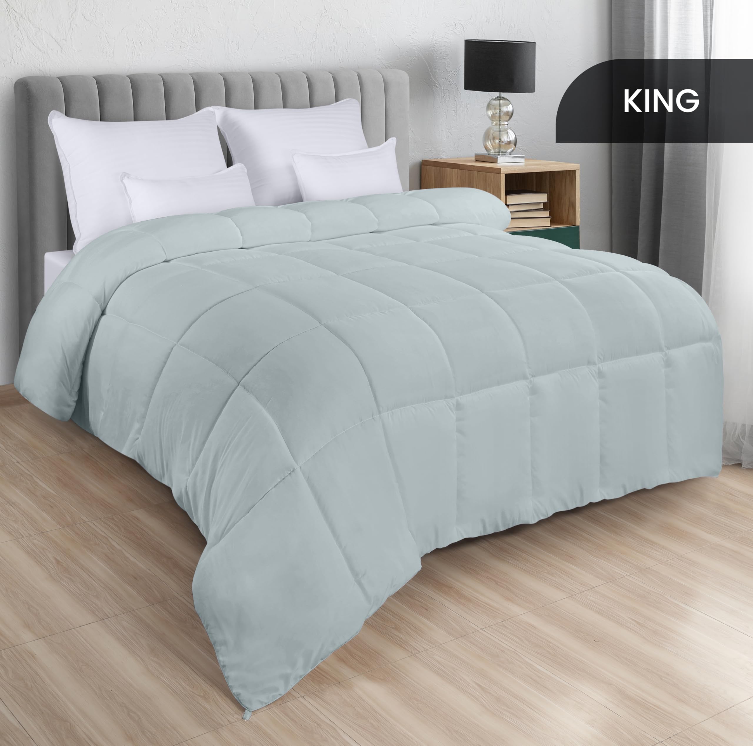 Foto 3 pulgar | Ropa De Cama Edreforter Utopia, Tamaño King, Para Todas Las Estaciones, Gris Claro - Venta Internacional.
