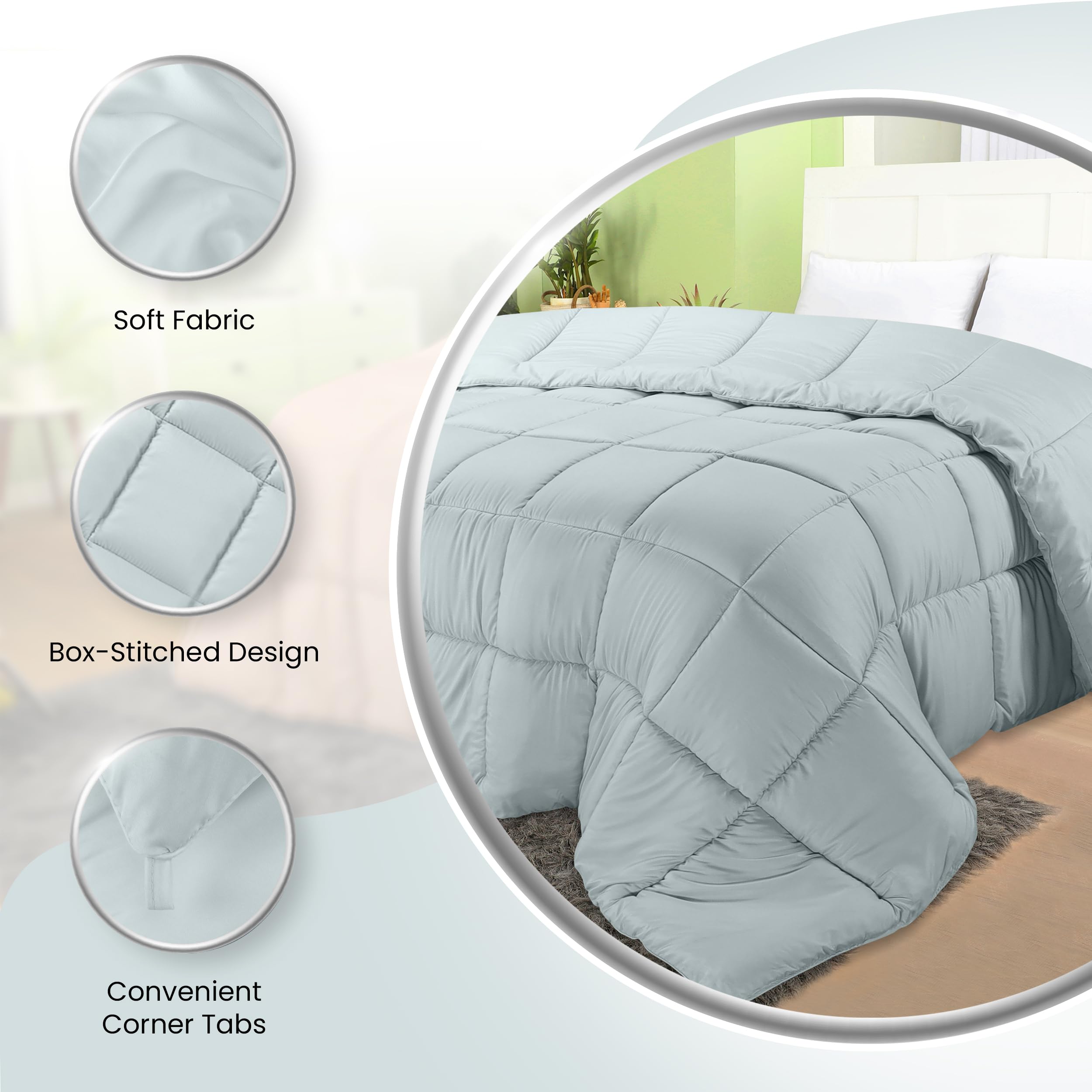 Foto 7 pulgar | Ropa De Cama Edreforter Utopia, Tamaño King, Para Todas Las Estaciones, Gris Claro - Venta Internacional.
