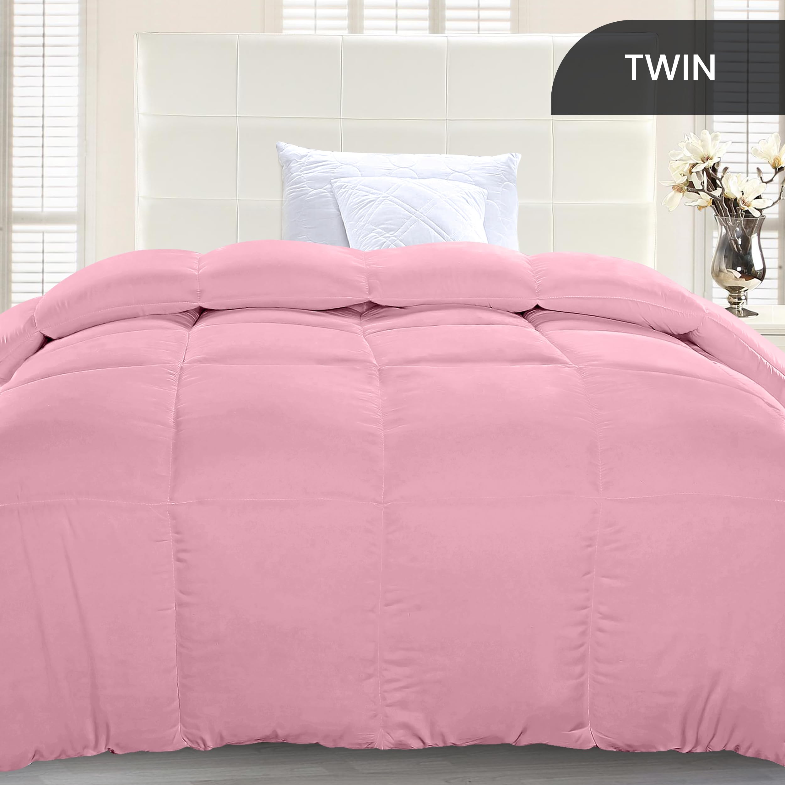 Foto 2 | Edredón Con Relleno De Edredón Utopia, Tamaño Doble, Color Rosa - Venta Internacional.